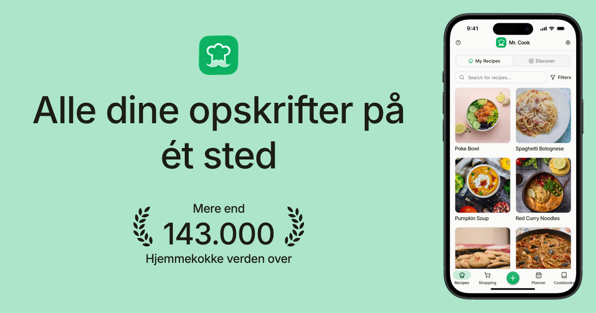 Mr. Cook: Opskriftsapp til iPhone, Android og web